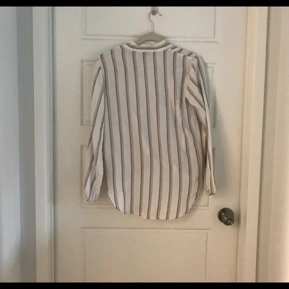 LOFT Striped Long Sleeve Blouse - Picture 5 of 8